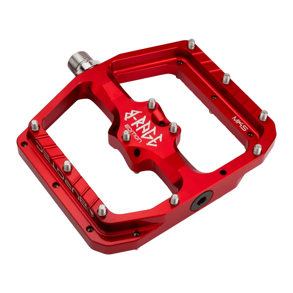 Pedały płaskie BURGTEC PENTHOUSE FLAT MK5 B-RAGE EDITION czerwone