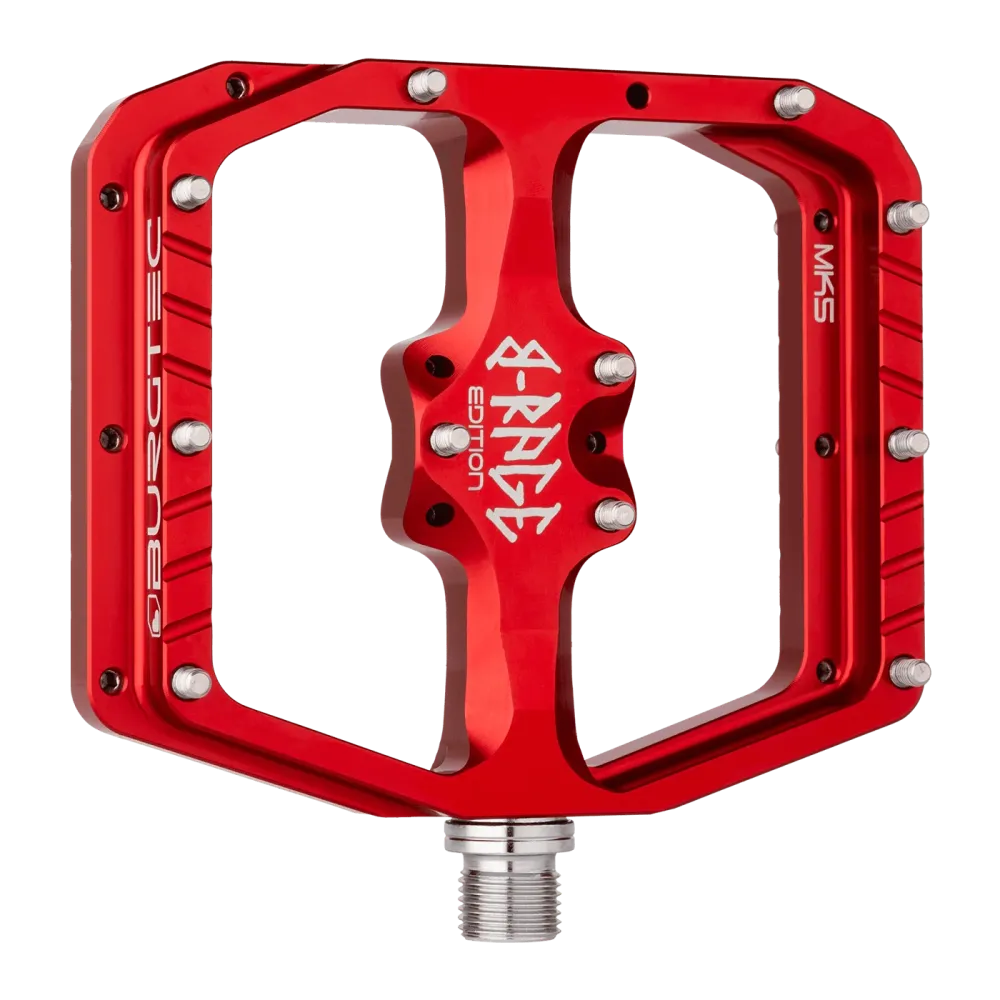 Pedały płaskie BURGTEC PENTHOUSE FLAT MK5 B-RAGE EDITION czerwone