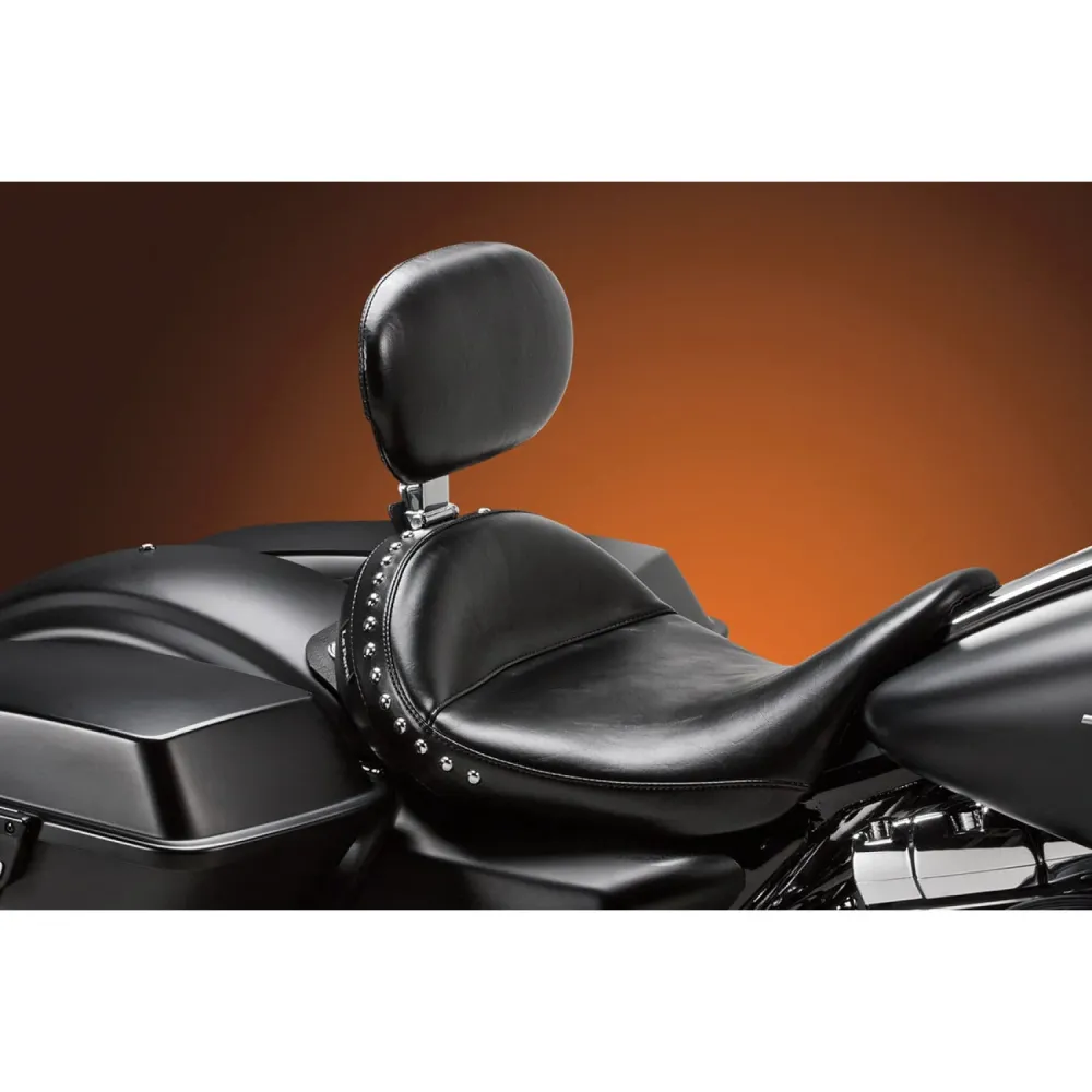 Le Pera Pojedyncze siedzenie Monterey z oparciem do motocykla Harley