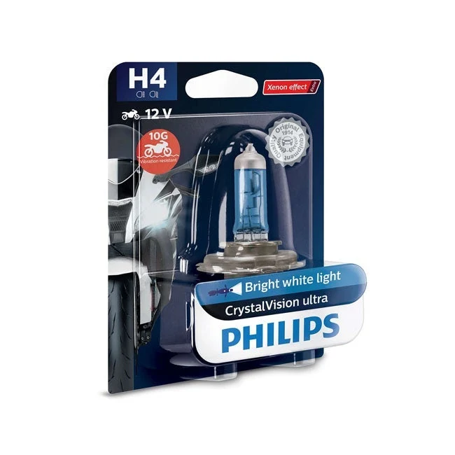 Philips Żarówka reflektora CrystalVision Ultra Moto H4 55/60W