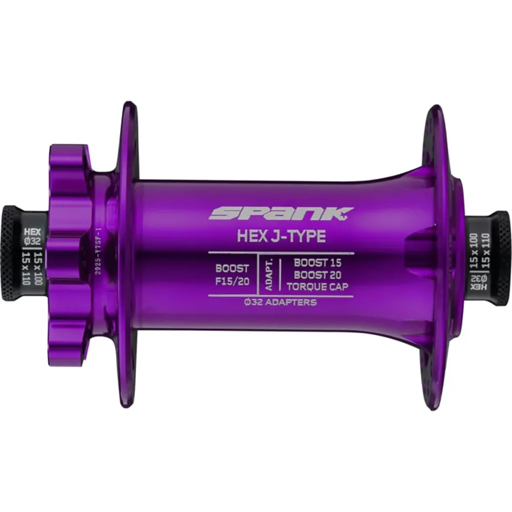 Piasta przednia SPANK HEX 15/20 mm Boost z 32 otworami, fioletowa