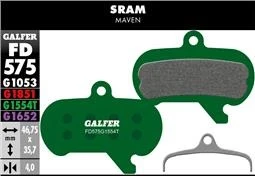 Półmetaliczne klocki hamulcowe GALFER PRO Sram Maven