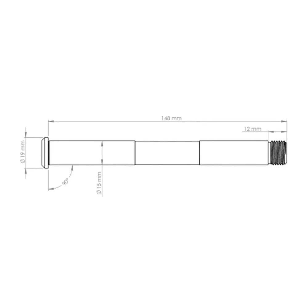 Oś przedniego koł BURGTEC do widelca Rockshox 15x100 mm czarna