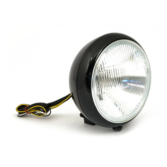 Reflektor 7" Harley FL Style Black FLST 86-17