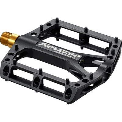 REVERSE COMPONENTS BLACK ONE TITANIUM pedały płaskie oś tytanowa czarna