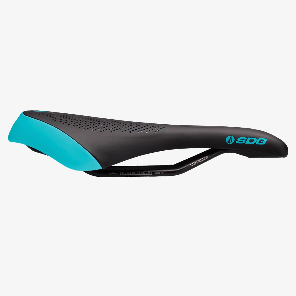 Siodełko damskie SDG ALLURE V2 - Lux Rails - Alloy Black/Turquoise