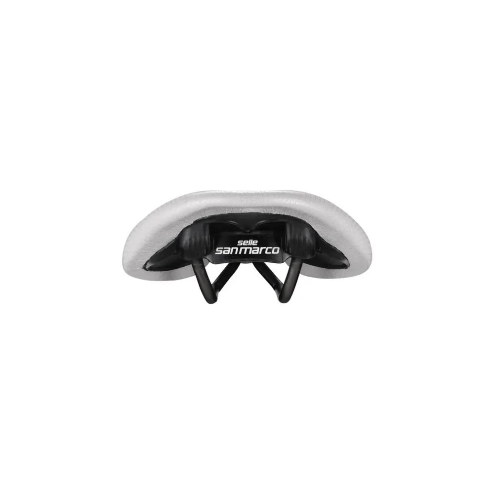 Siodełko SAN MARCO ALLROAD SUPERCONFORT OPEN-FIT RACING L3 Szerokość 146 mm Stalowe szyny Xsilite Szary/Biały