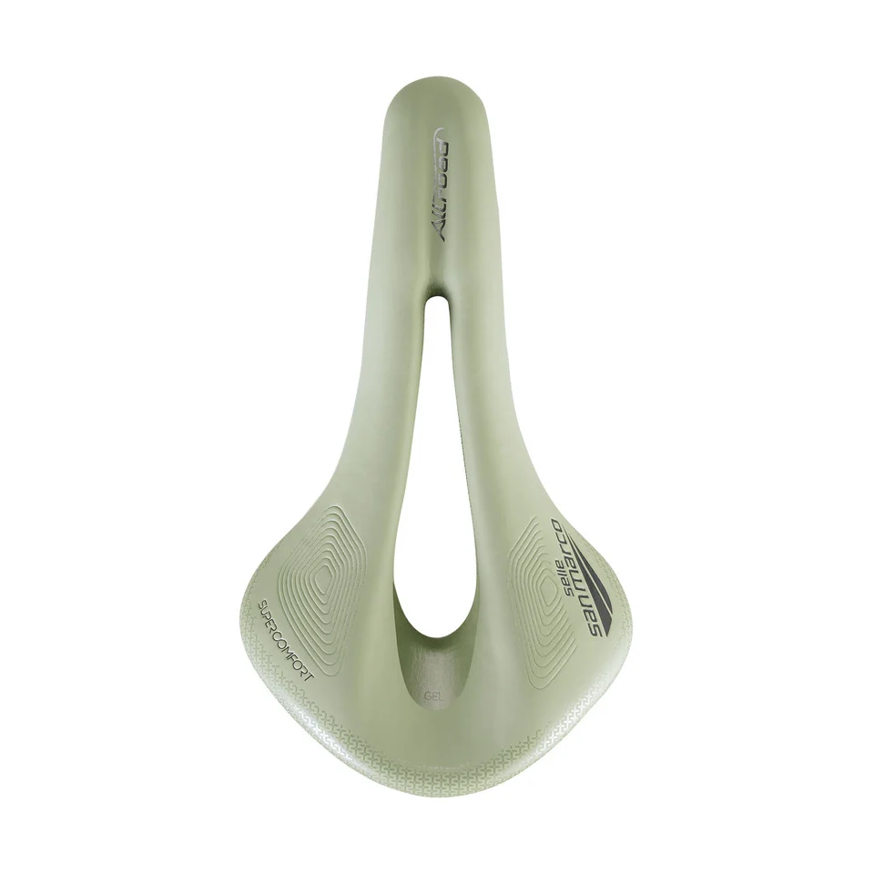 Siodełko SAN MARCO ALLROAD SUPERCONFORT OPEN-FIT RACING L3 Szerokość 146 mm Stalowe szyny Xsilite Sage Green