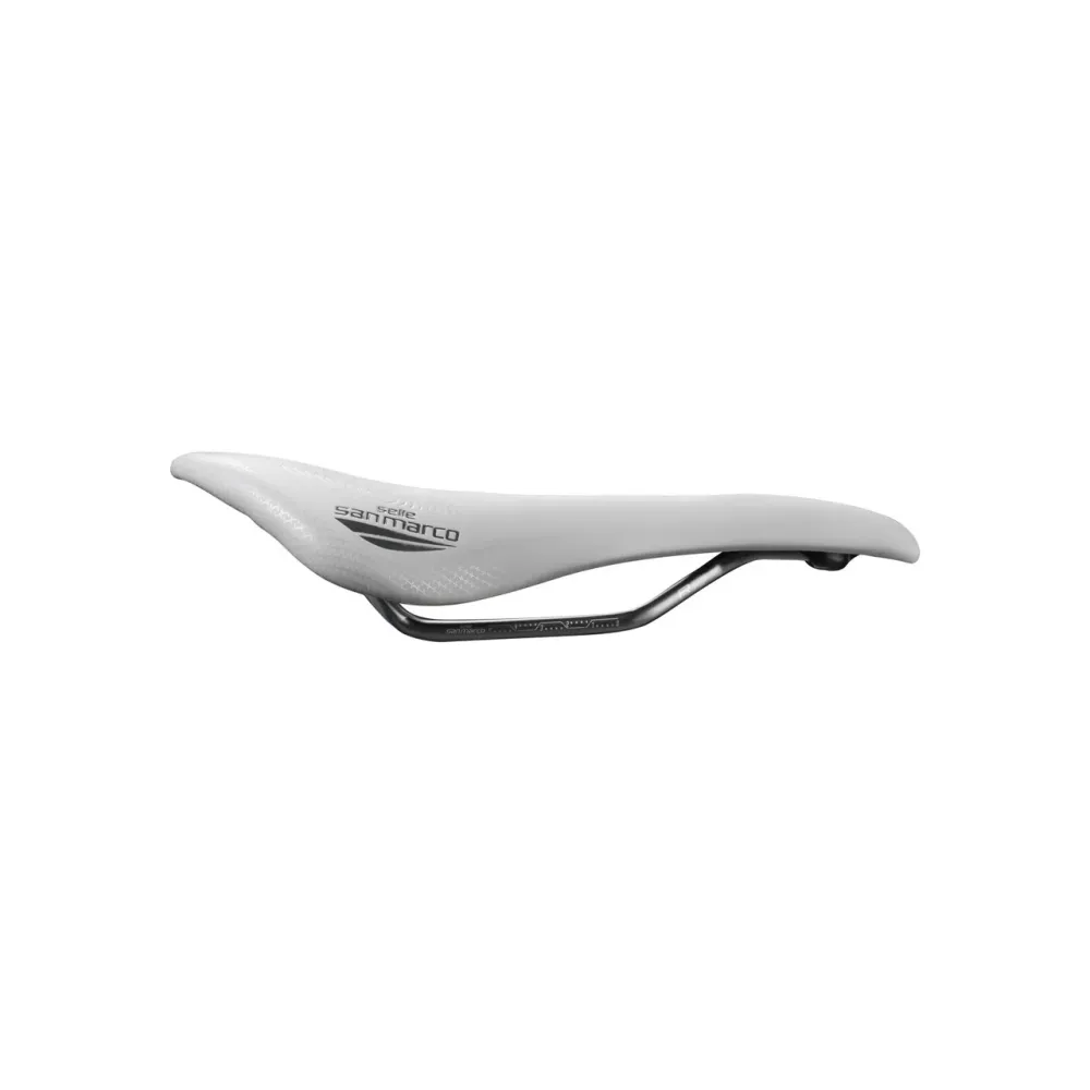 Siodełko SAN MARCO ALLROAD SUPERCONFORT OPEN-FIT RACING L3 Szerokość 146 mm Stalowe szyny Xsilite Szary/Biały