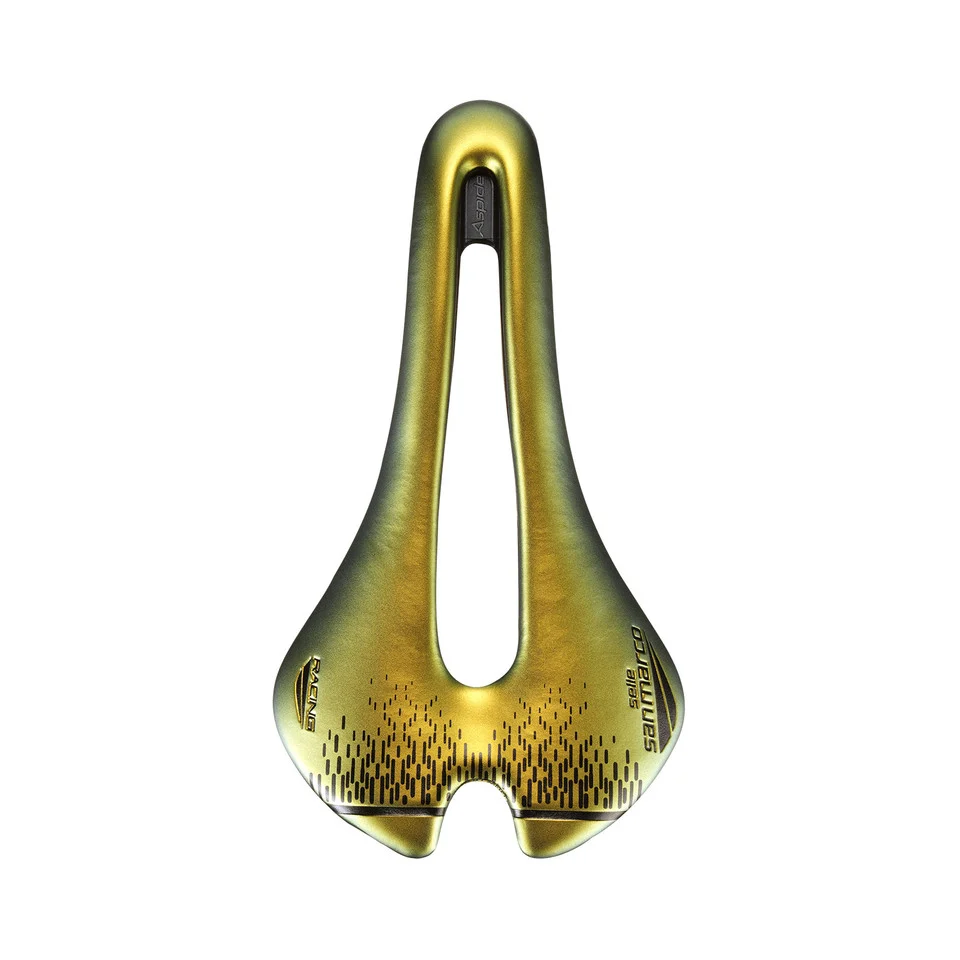 Siodełko SAN MARCO ASPIDE SHORT OPEN-FIT RACING L3 Szerokość 155 mm Stalowe szyny Xsilite Gold