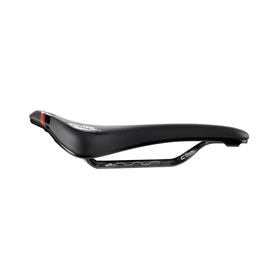 Siodełko SAN MARCO GROUND SHORT OPEN-FIT CARBON FX 155 mm czarne