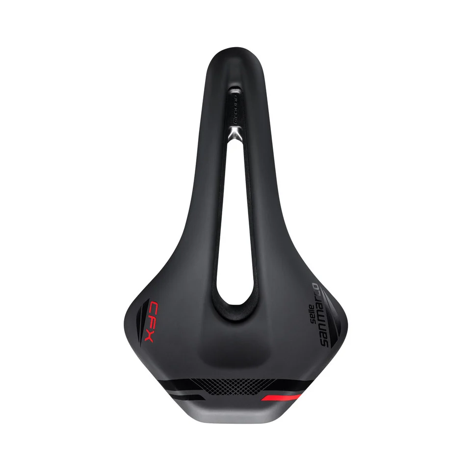 Siodełko SAN MARCO GROUND SHORT OPEN-FIT CARBON FX 155 mm czarne