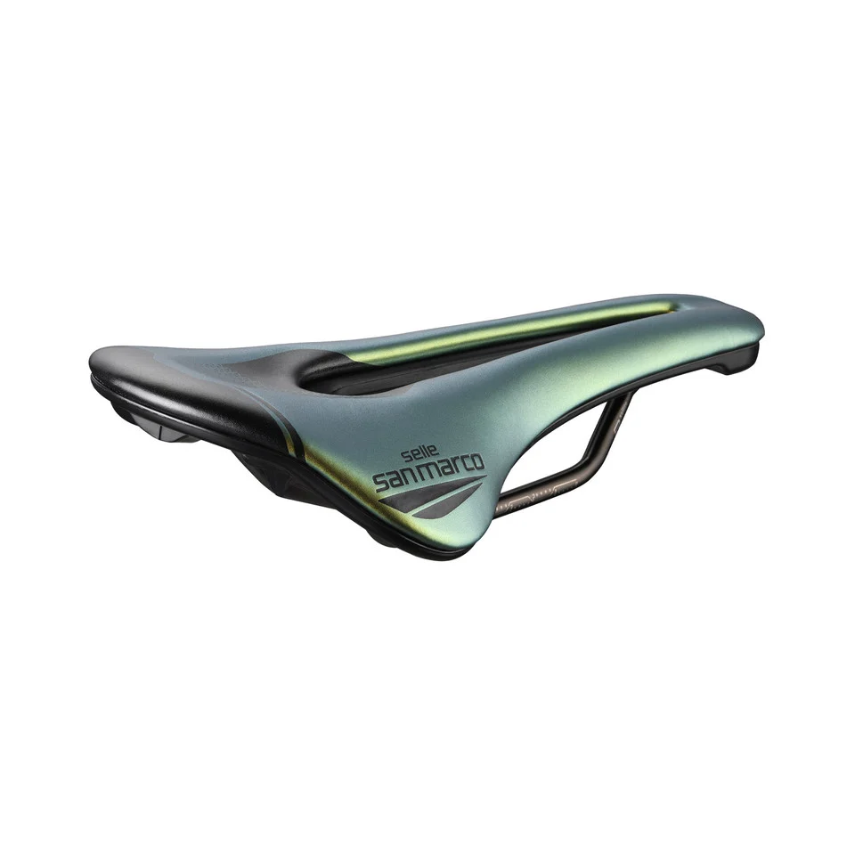 Siodełko SAN MARCO SHORTFIT 2.0 OPEN-FIT RACING L3 Szerokość 155 mm Stalowe szyny Xsilite Gold