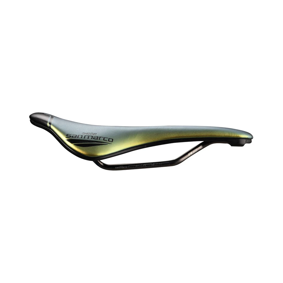 Siodełko SAN MARCO SHORTFIT 2.0 OPEN-FIT RACING L3 Szerokość 155 mm Stalowe szyny Xsilite Gold