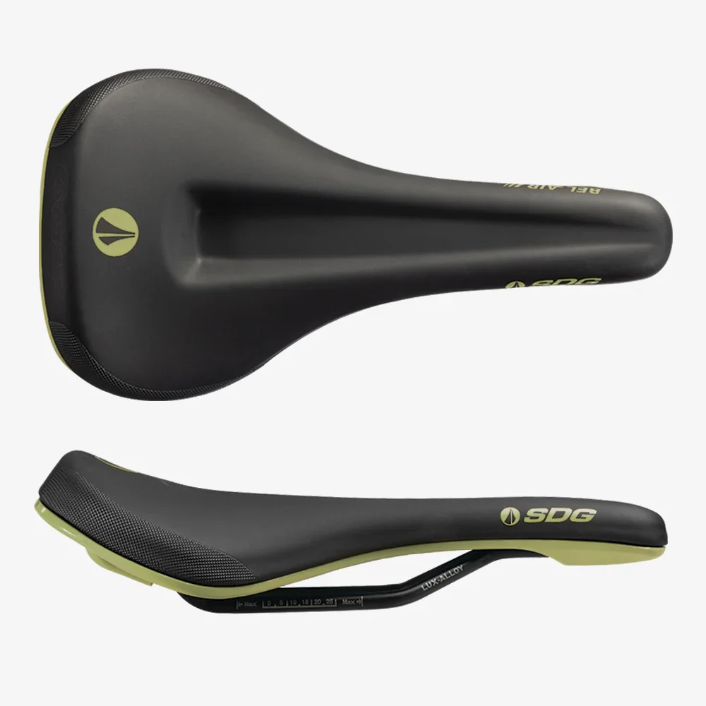 Siodełko SDG BEL-AIR V3 MAX Lux-Alloy Rails Black/Green