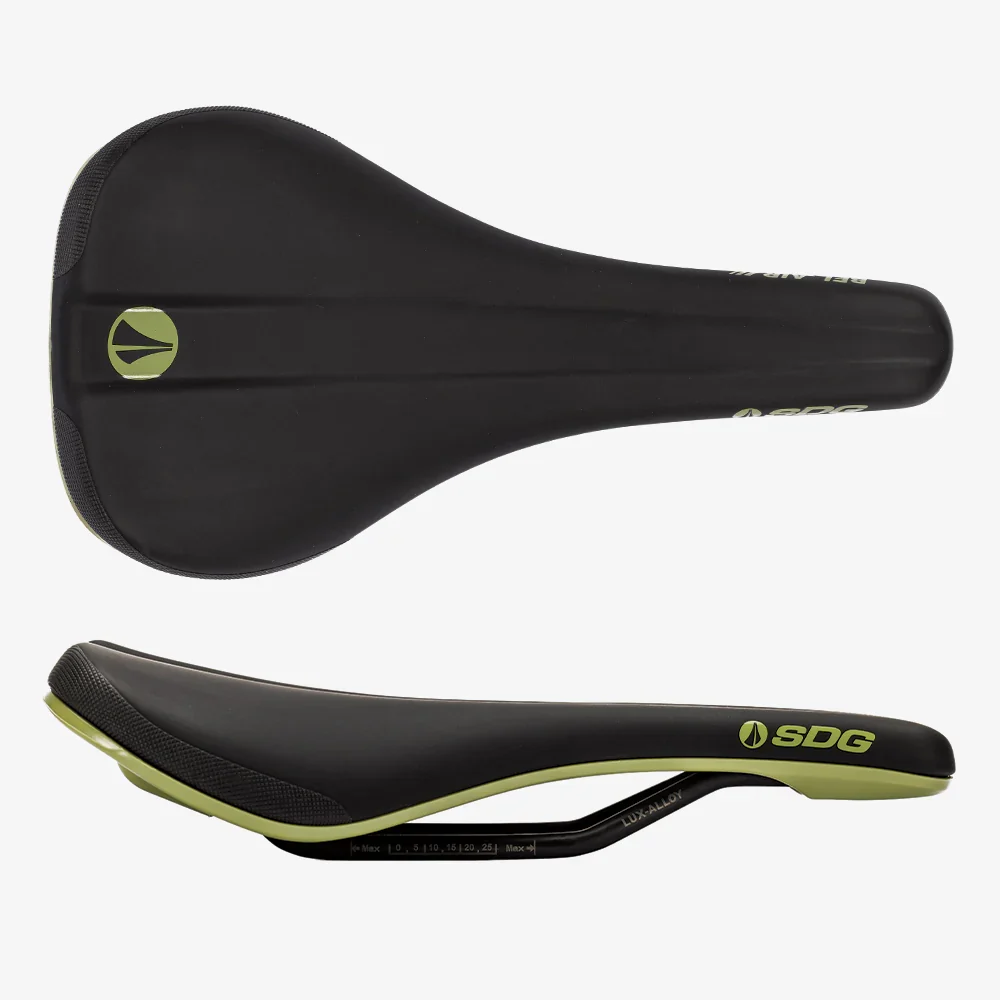 Siodełko SDG BEL-AIR V3 Rails Lux Alloy czarny/zielony
