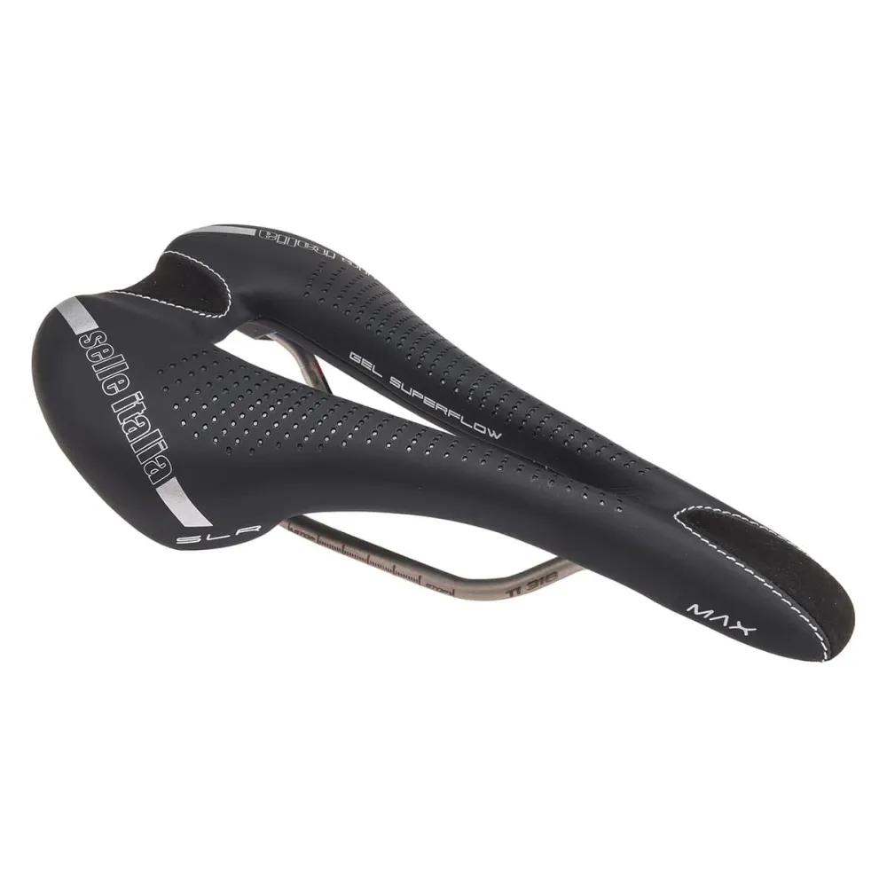 Siodełko SELLE ITALIA MAX SLR GEL SUPERFLOW L Rails TI316 Black
