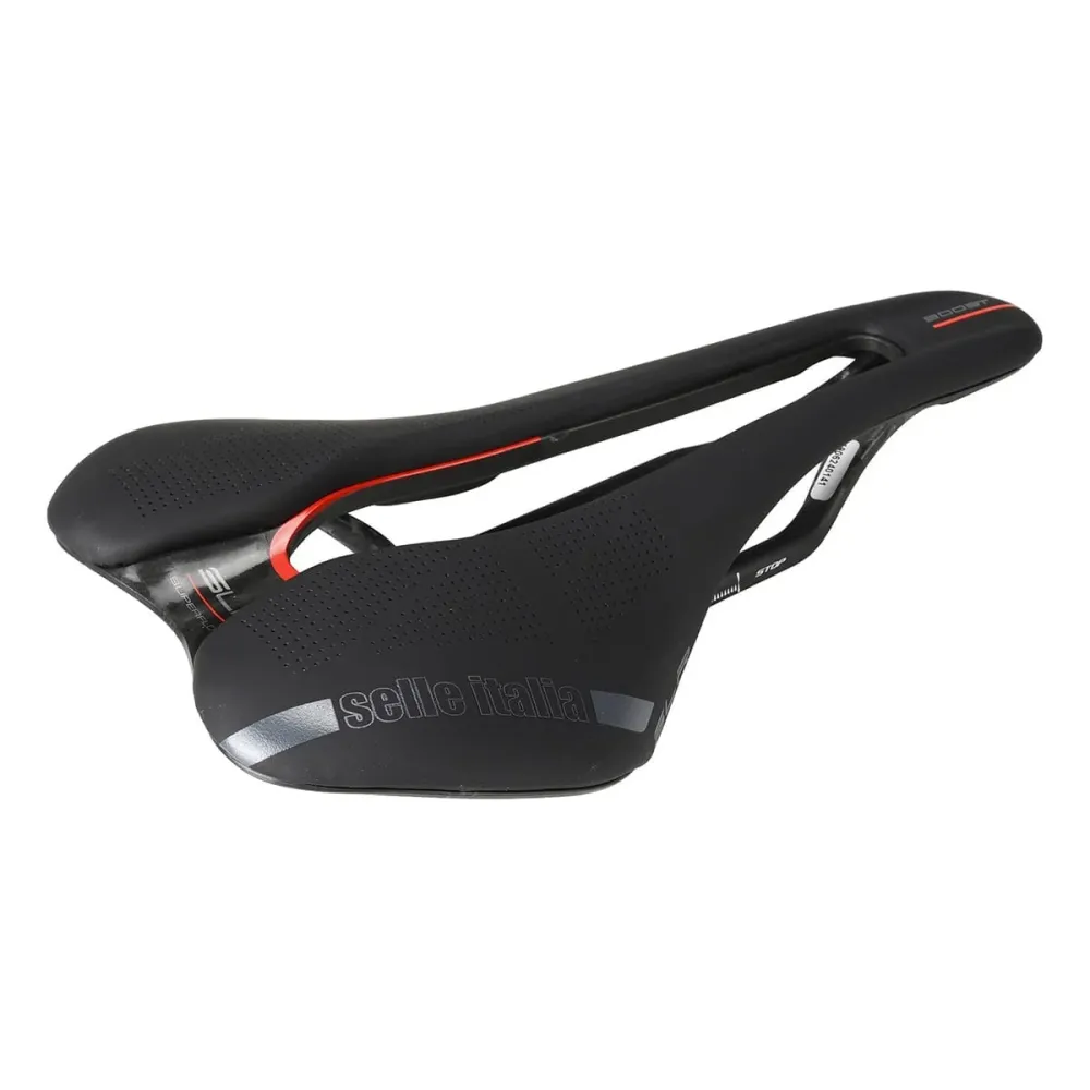 Siodełko SELLE ITALIA SLR BOOST SUPERFLOW L KIT CARBONIO CarboKeramic Rails Black