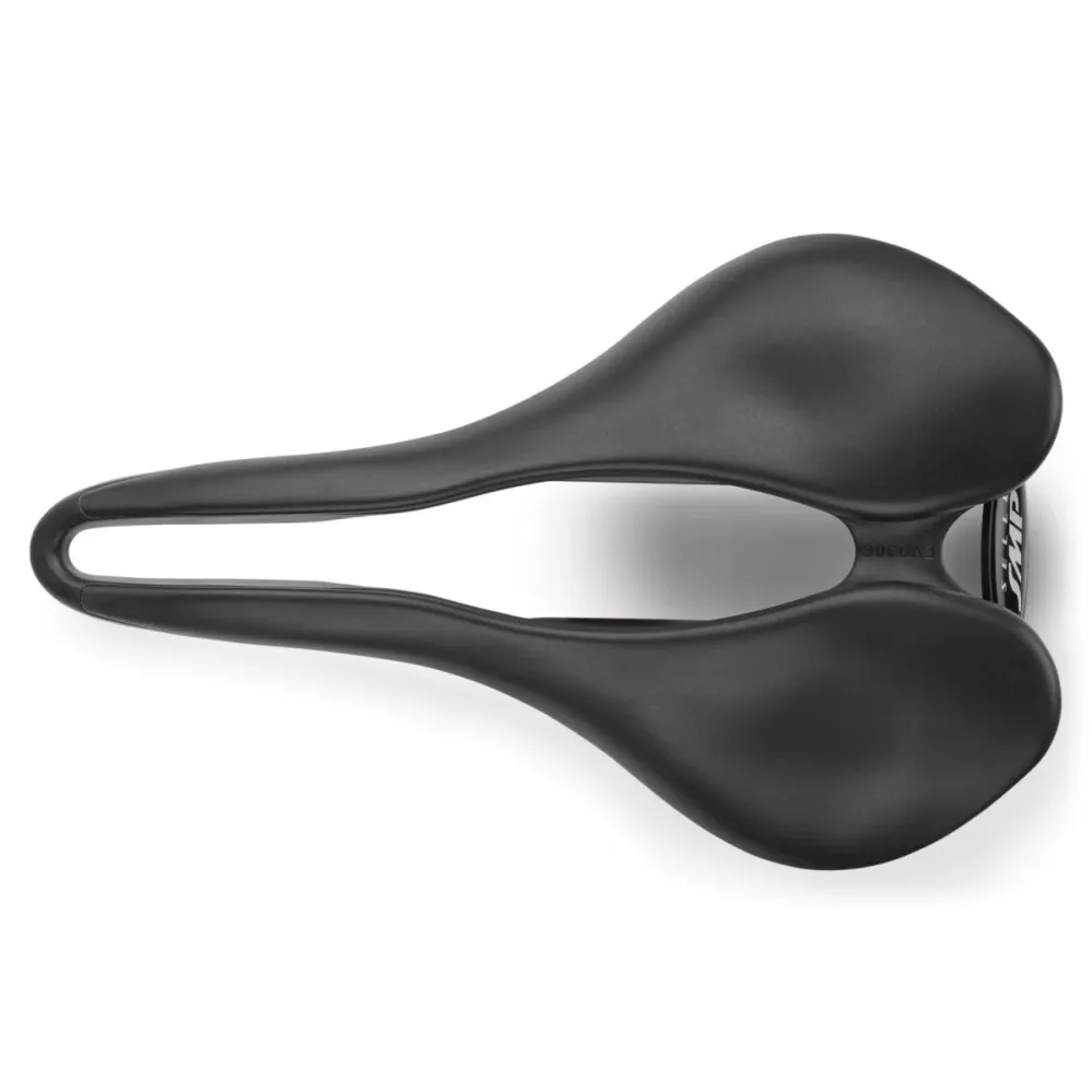 Siodełko SMP EVO30C o szerokości 150 mm z czarnymi szynami ze stali nierdzewnej