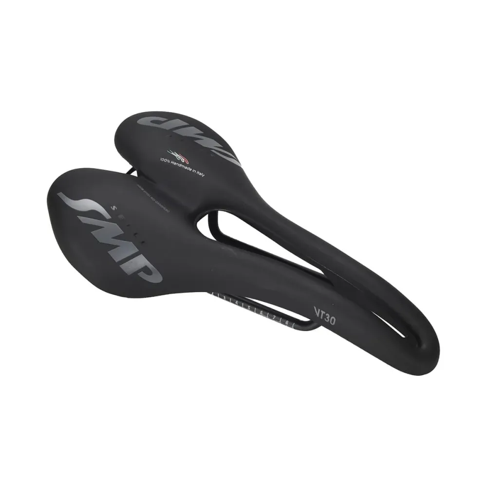 Siodełko SMP VT30 Szerokość 155 mm Szyny stalowe Czarne