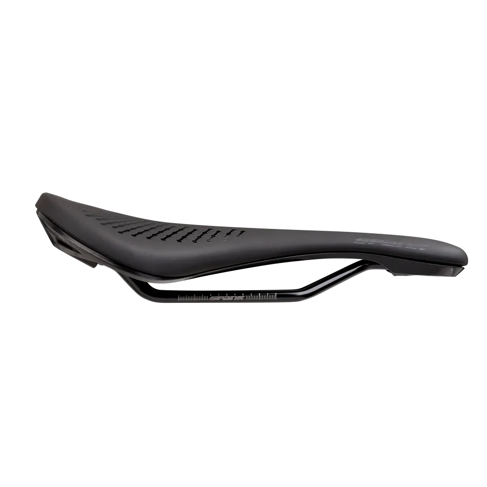 Siodełko SPANK OOZY 220 144 mm z szynami CrN/Ti czarne