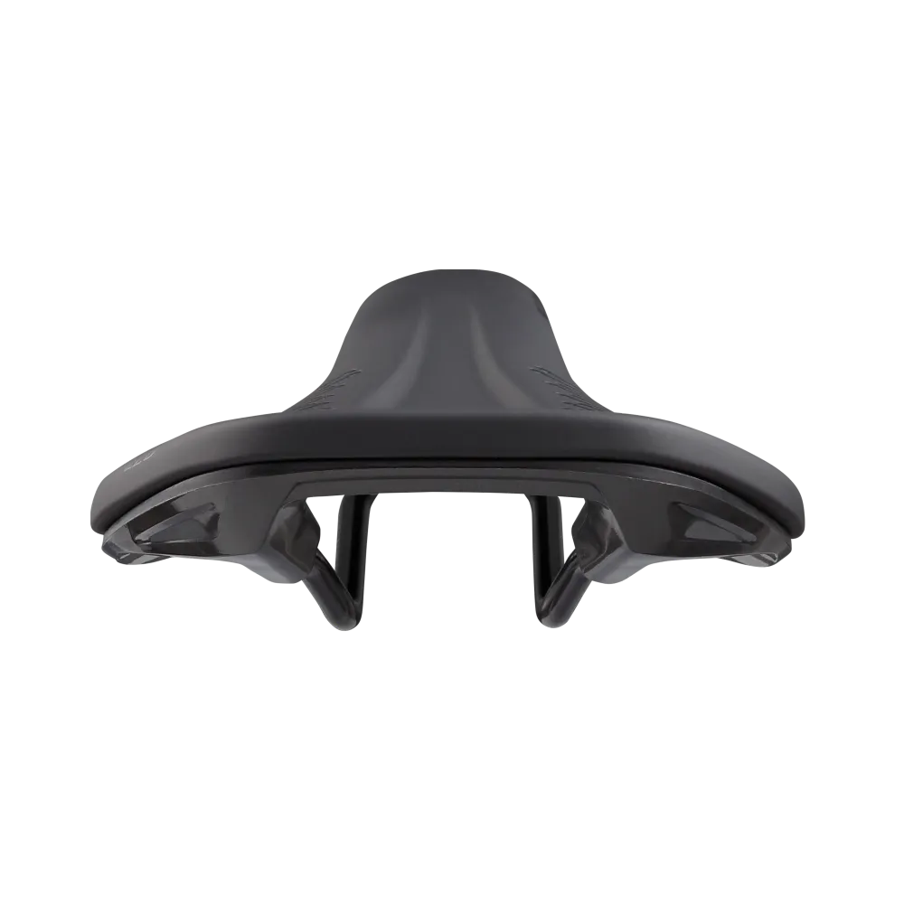 Siodełko SPANK OOZY 220 144 mm z szynami CrN/Ti czarne