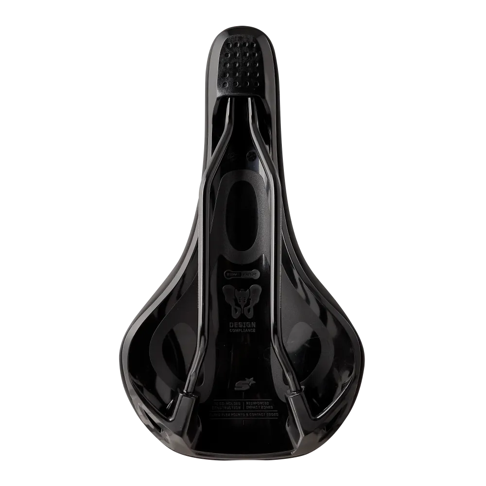 Siodełko SPANK OOZY 220 144 mm z szynami CrN/Ti czarne