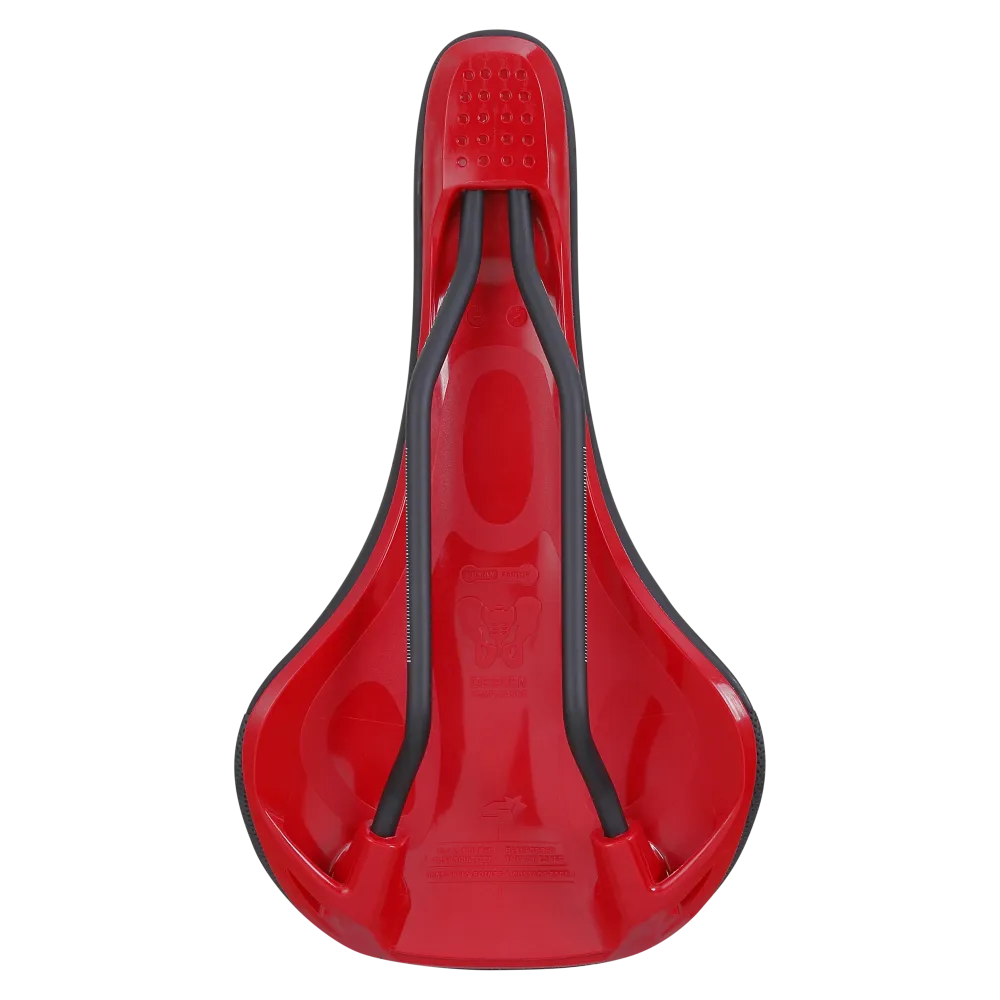 Siodełko SPANK OOZY 280 144mm szyny CrMo czerwone