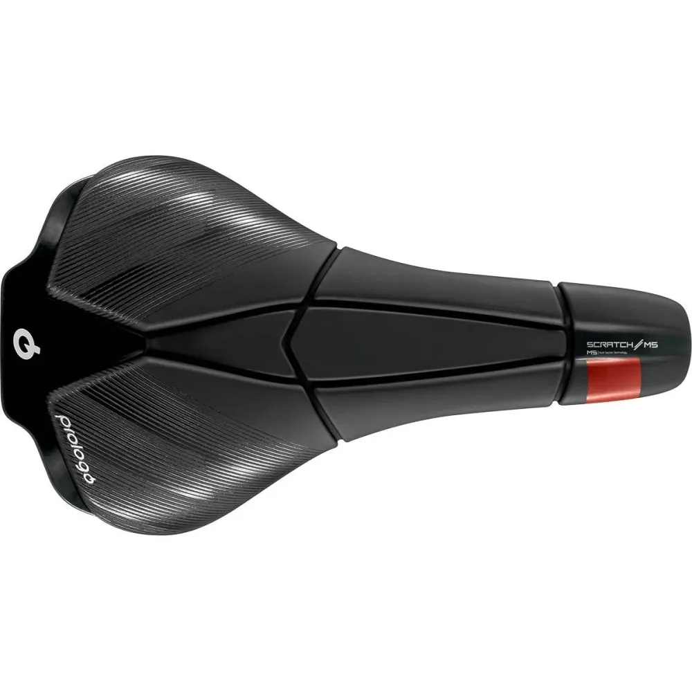 Siodło karbonowe PROLOGO SCRATCH M5 AGX RAILS o szerokości 140 mm, czarne