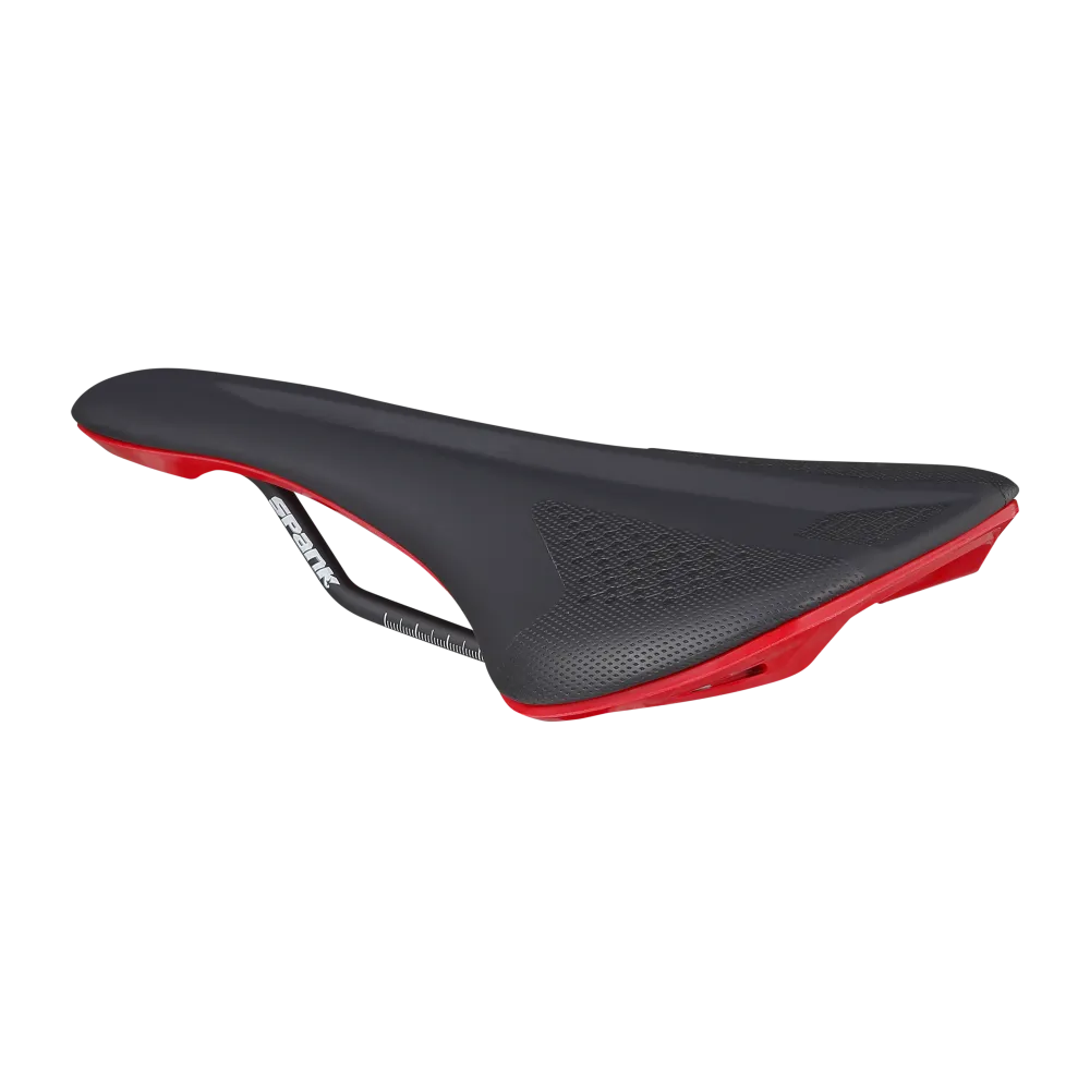 Siodło skórzane SPANK SPIKE 160 CrMo Rails Red