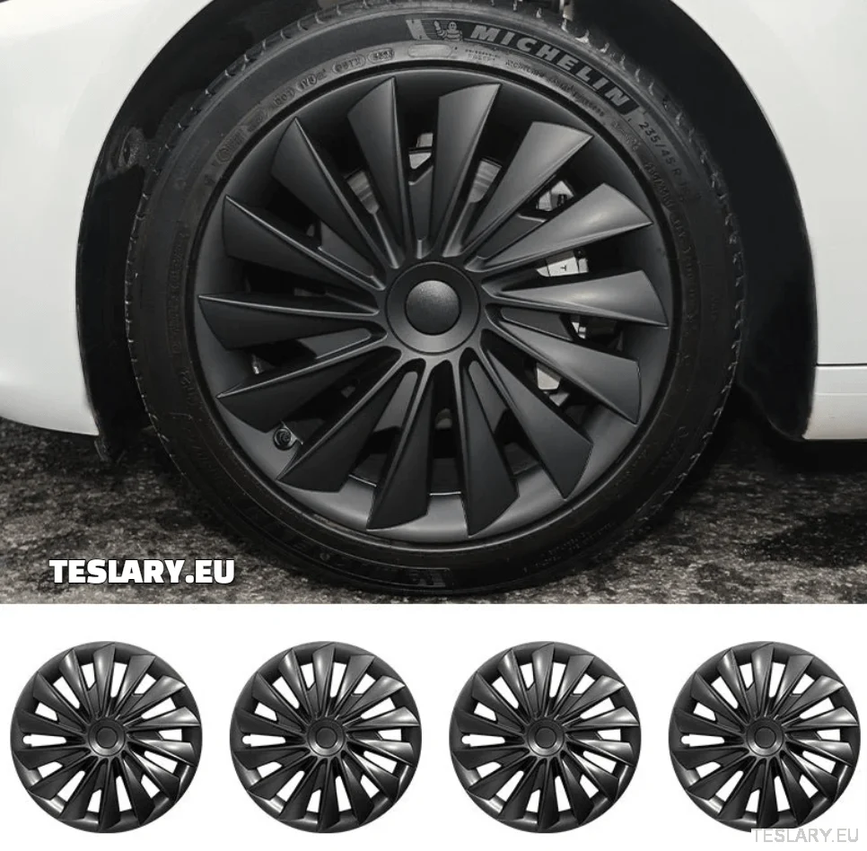 Tesla Model 3+ Highland 18" Osłony kół Blade Style - matowa czerń