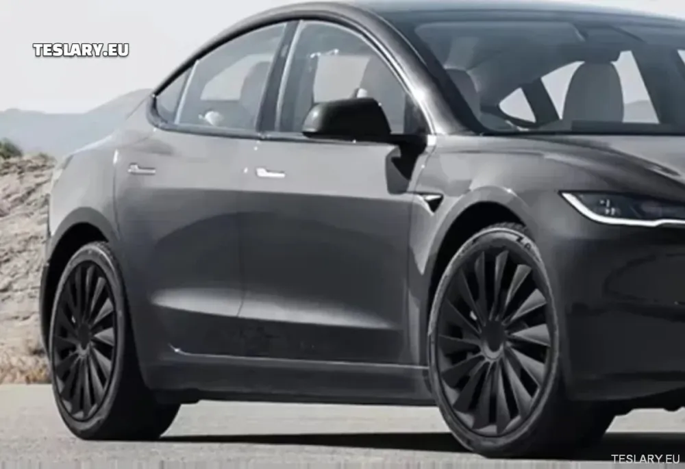 18" Tesla Model 3+ Highland Performance Induction Style Kołpaki na koł - połyskliwa czerń