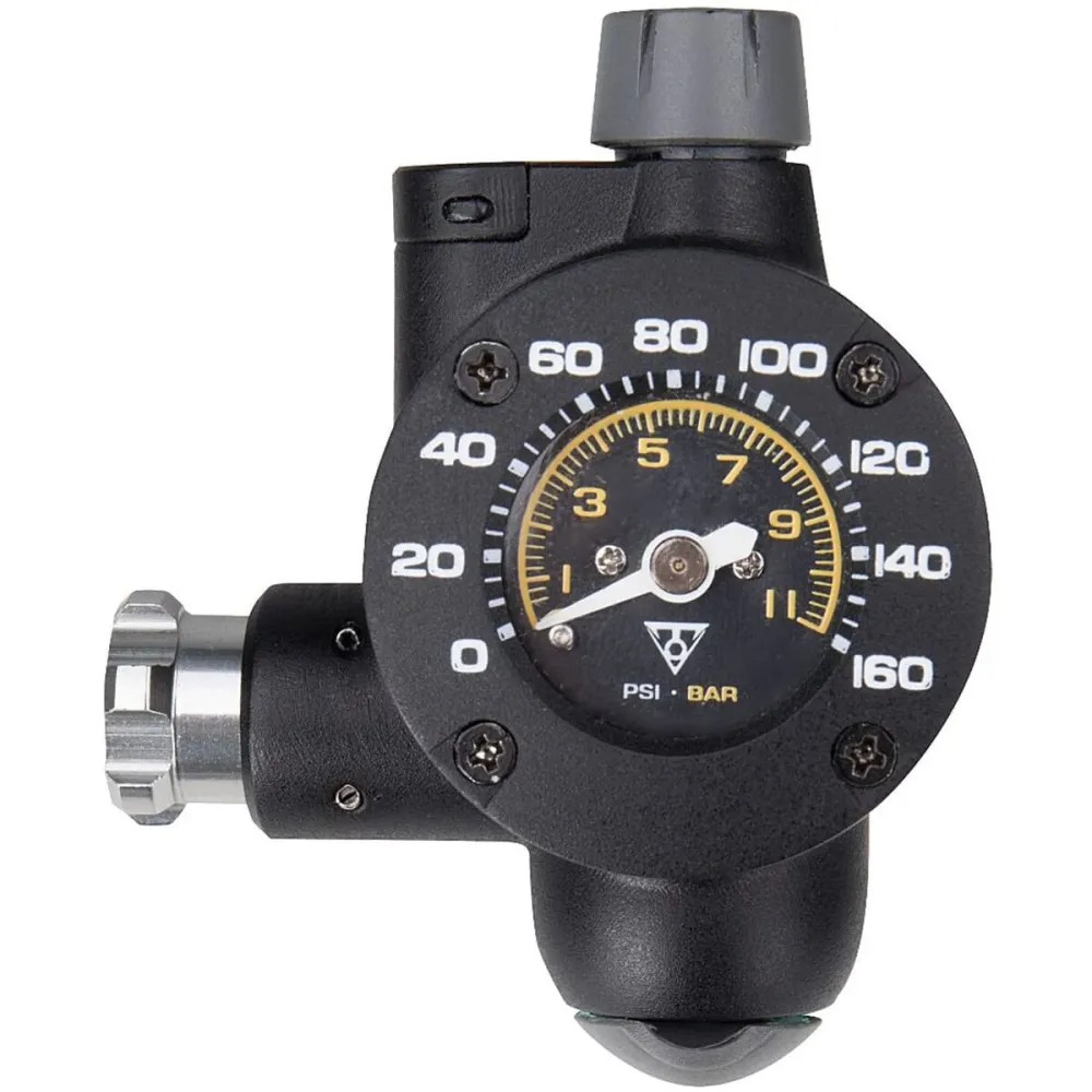 TOPEAK AIRBOOSTER G2 CO2 z nasadką udarową i manometrem