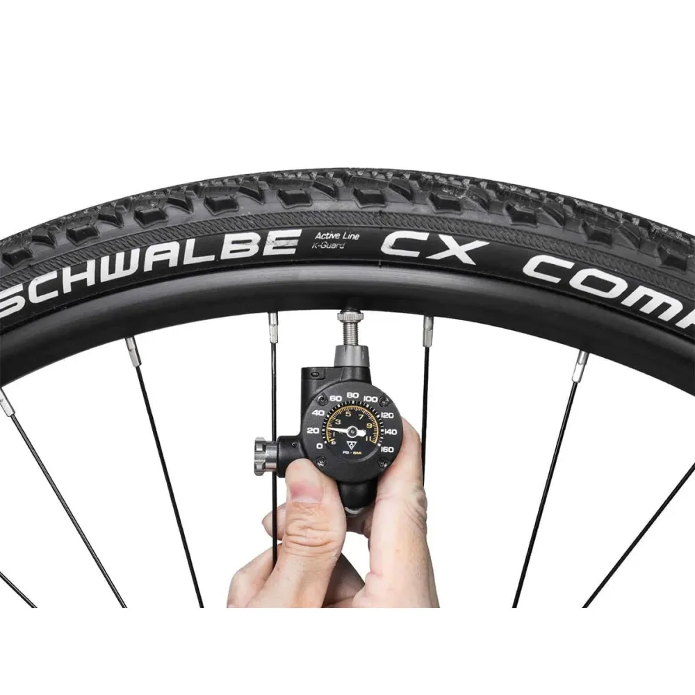 TOPEAK AIRBOOSTER G2 CO2 z nasadką udarową i manometrem