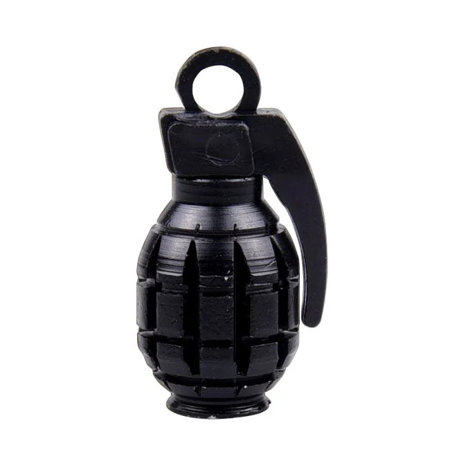 Trik Tropz Valve Stem Caps Hand Grenade Valve Caps. Czarny