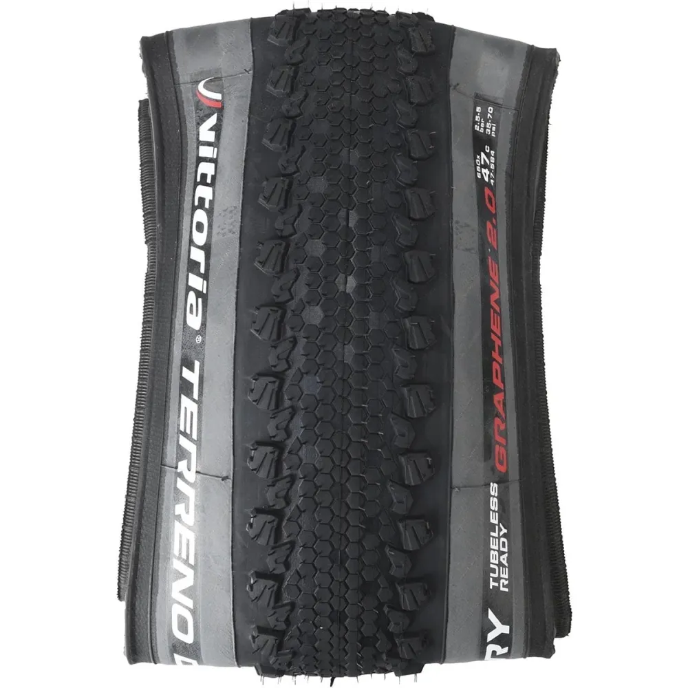 VITTORIA TERRENO DRY GRAVEL ENDURANCE Graphene G2.0 650x47c Opona bezdętkowa Szara