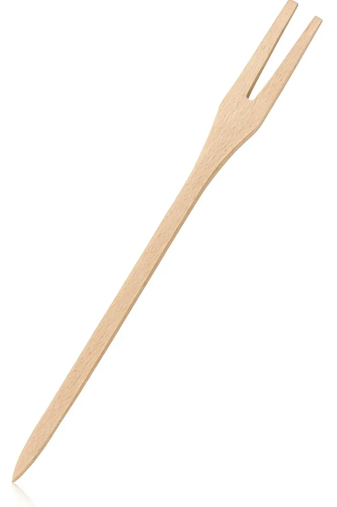 Widelec drewniany 2-zębny grillowy 27 cm – ekologiczne akcesorium BBQ