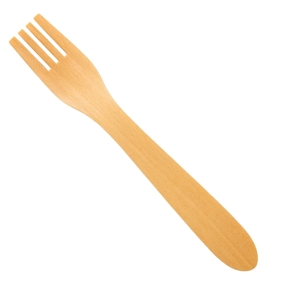 Widelec drewniany 4-zębny mały 18 cm – ekologiczny widelec biodegradowalny