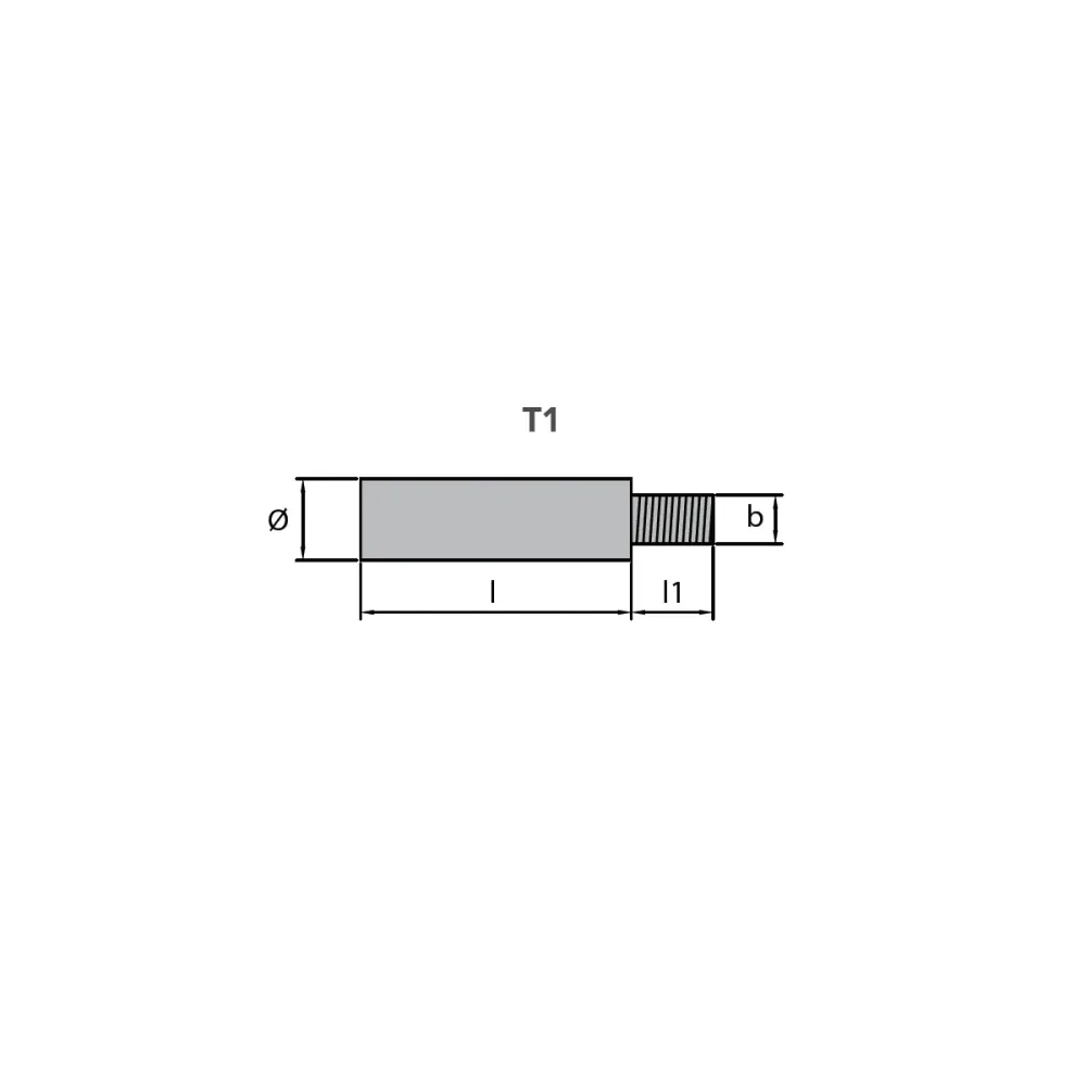 Yanmar Anod dla silnika, Ø12.5 L.30, 3/8'unc