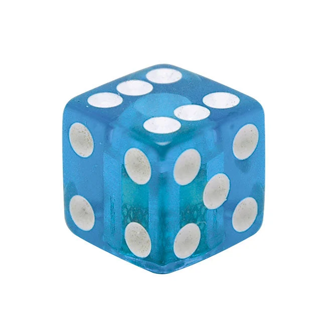 Zaślepki na wentyle Trik Tropz Dice Blue Glitter