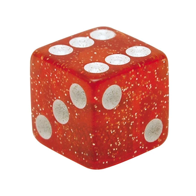 Zaślepki na wentyle Trik Tropz Dice Red Glitter