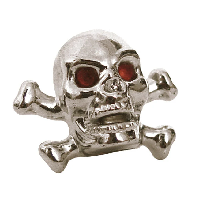Zaślepki na wentyle Trik Tropz Skull Head Chrome