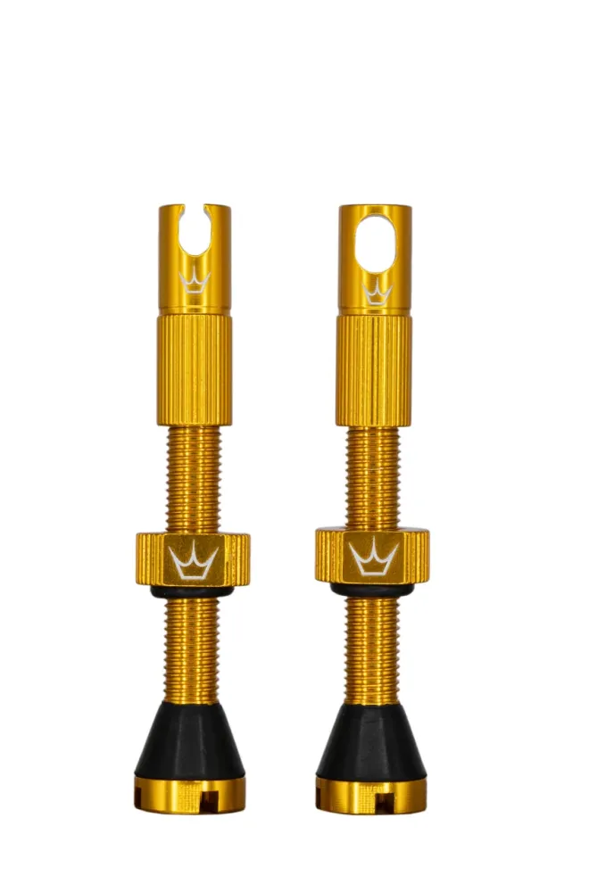 Zawory bezdętkowe PEATY'S x Chris King MK2 Presta 42 mm (x2) Gold