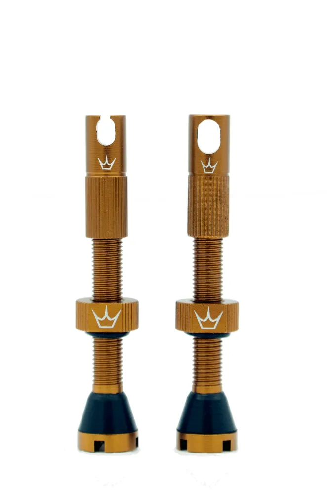 Zawory bezdętkowe PEATY'S x Chris King MK2 Presta 60 mm (x2) brązowe