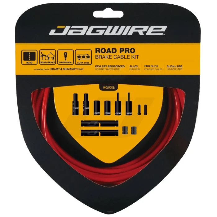 Zestaw linek i przewodów hamulcowych JAGWIRE ROAD PRO czerwony