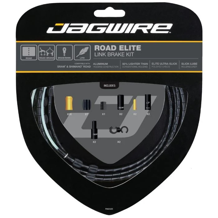 Zestaw linek i przewodów hamulcowych JAGWIRE ROAD ELITE LINK czarny