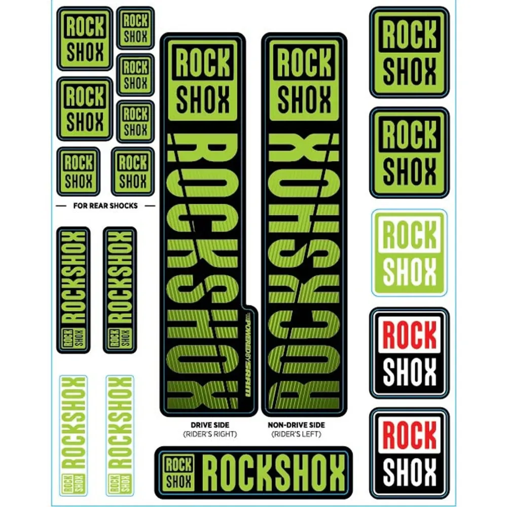 Zestaw naklejek do widelców ROCKSHOX Single Tee 35 mm (2018+) Zielony