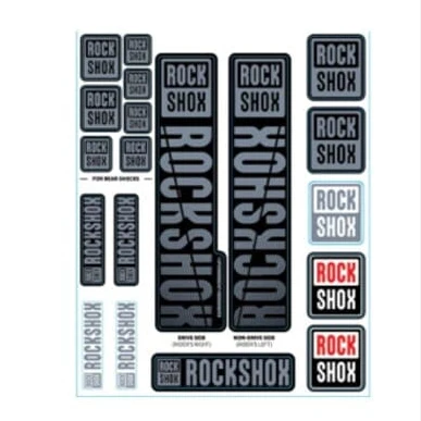 Zestaw naklejek do widelców ROCKSHOX Single Tee Forks 35 mm Divers (2018+) Grey