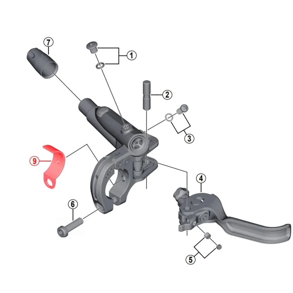 Reduktor zacisku dźwigni hamulca SHIMANO I-Spec 2 BL-M9000/8000/7000 #Y8WM05000