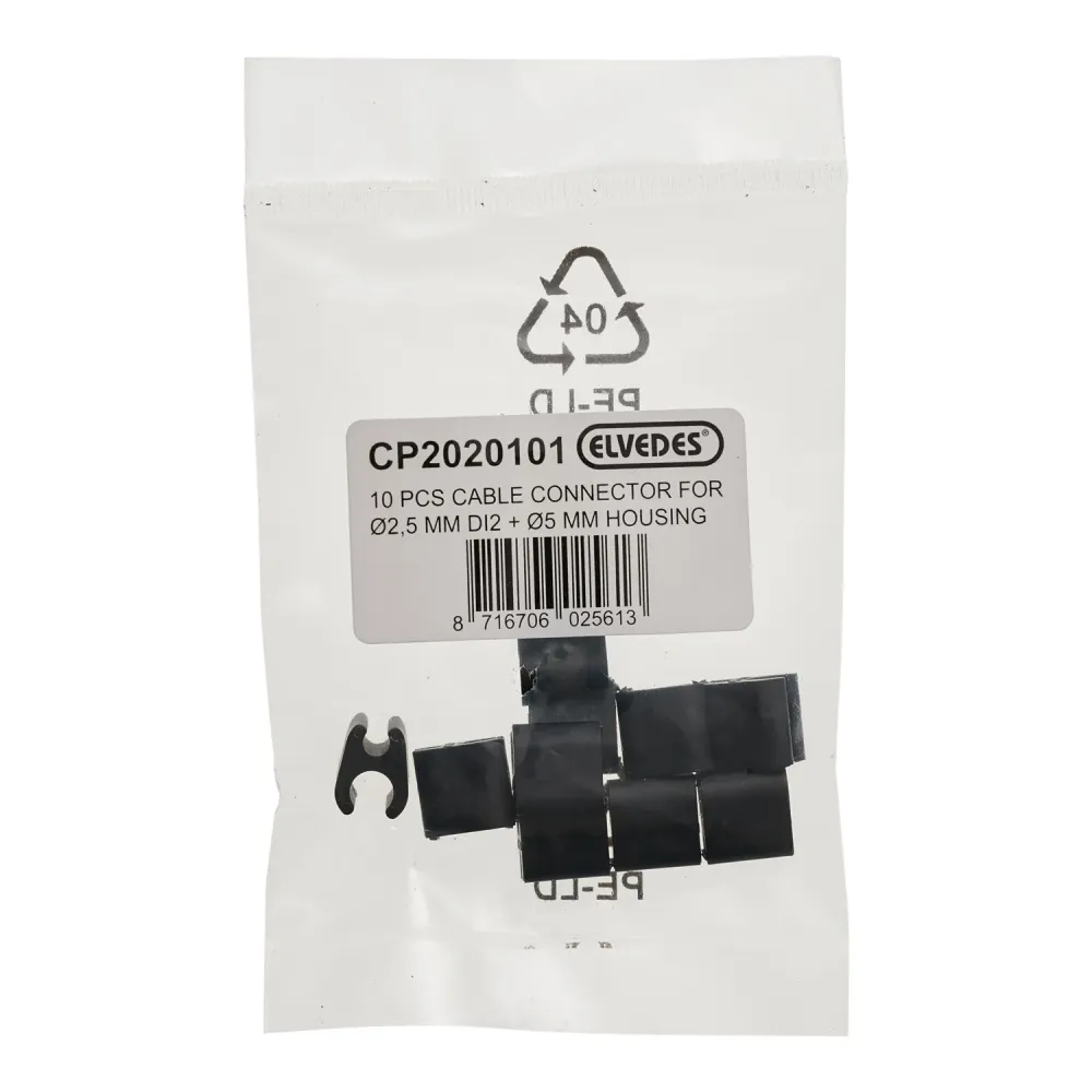 Zestaw 10 prowadnic ELVEDES Duo Clip Diam 5mm/2.5mm DI2 Plastic